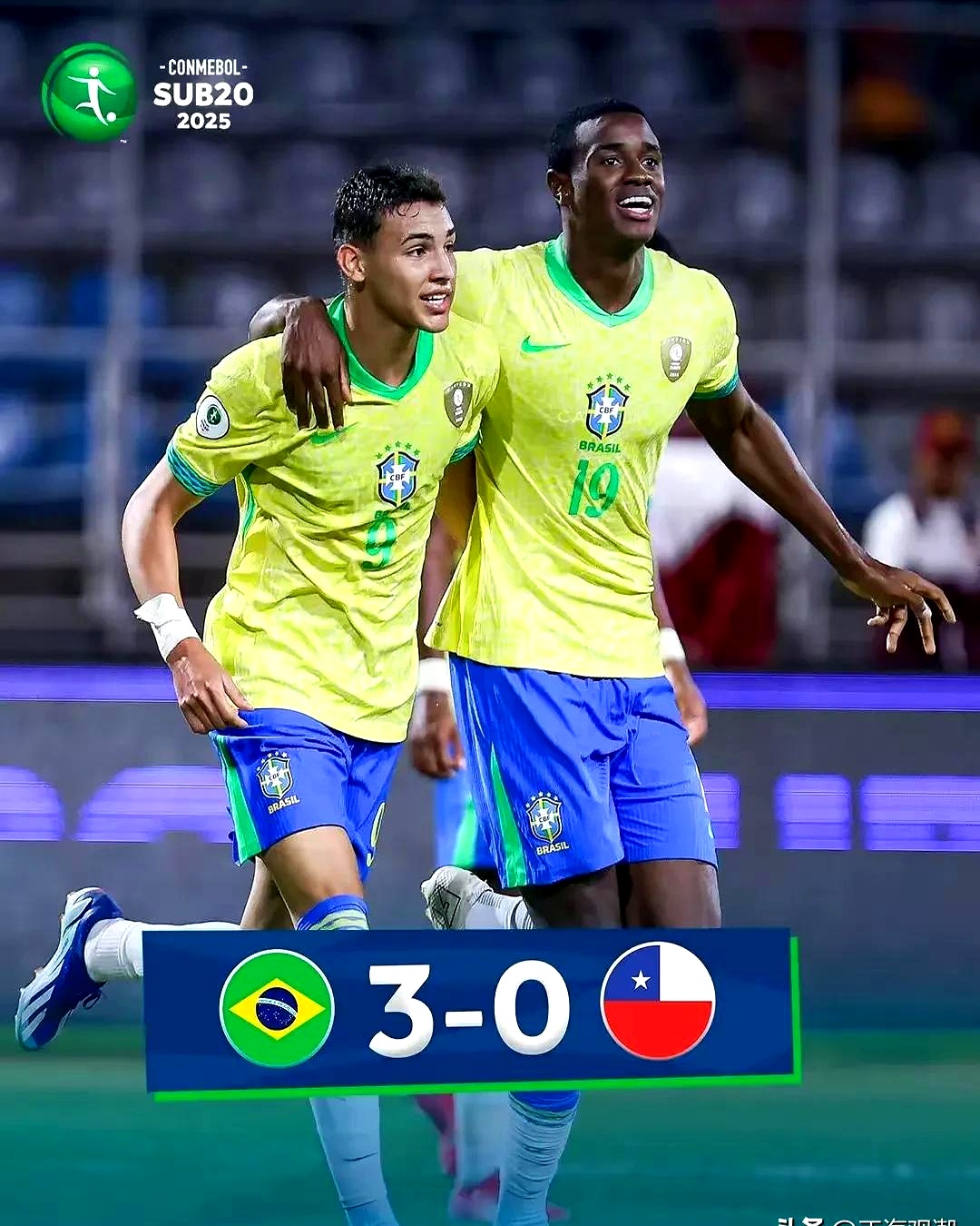 包含巴西轻取美国，迪马利亚高光表现的词条